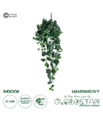 GloboStar® Artificial Garden IVY HANGING BRANCH 20252 Τεχνητό Διακοσμητικό Κρεμαστό Φυτό Κισσός Υ130cm